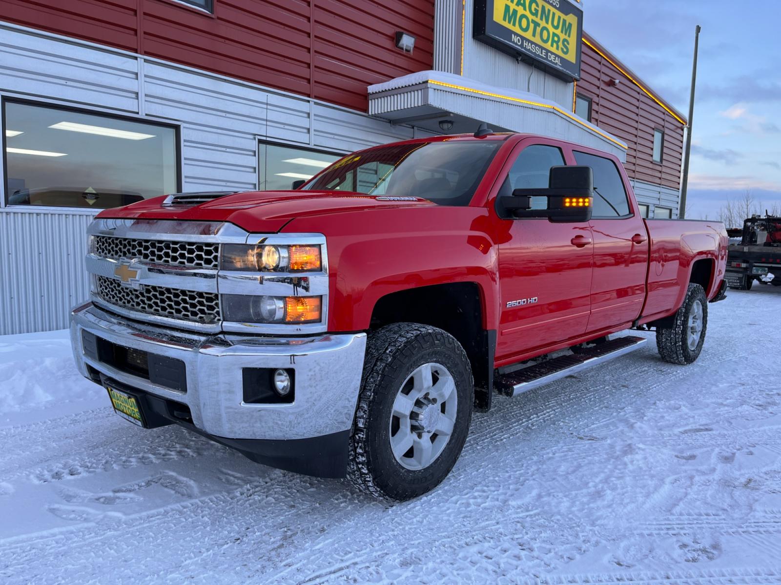 2019 Red /GRAY Chevrolet Silverado 2500HD LT 4WD (1GC1KSEY1KF) with an 6.6L V8 OHV 16V DIESEL engine, 6A transmission, located at 1960 Industrial Drive, Wasilla, 99654, (907) 376-5555, 61.573475, -149.400146 - Photo #0